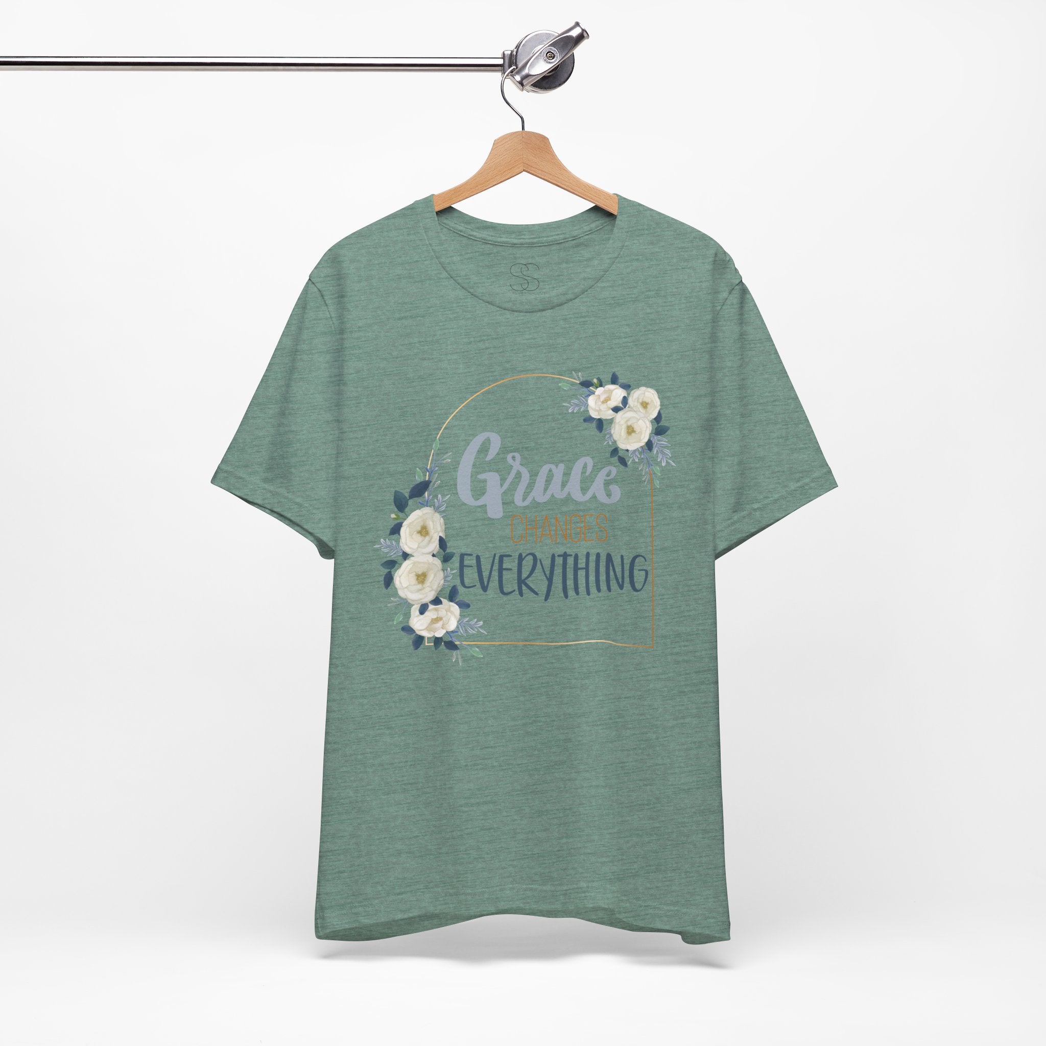 Grace Changes Everything Floral Tee