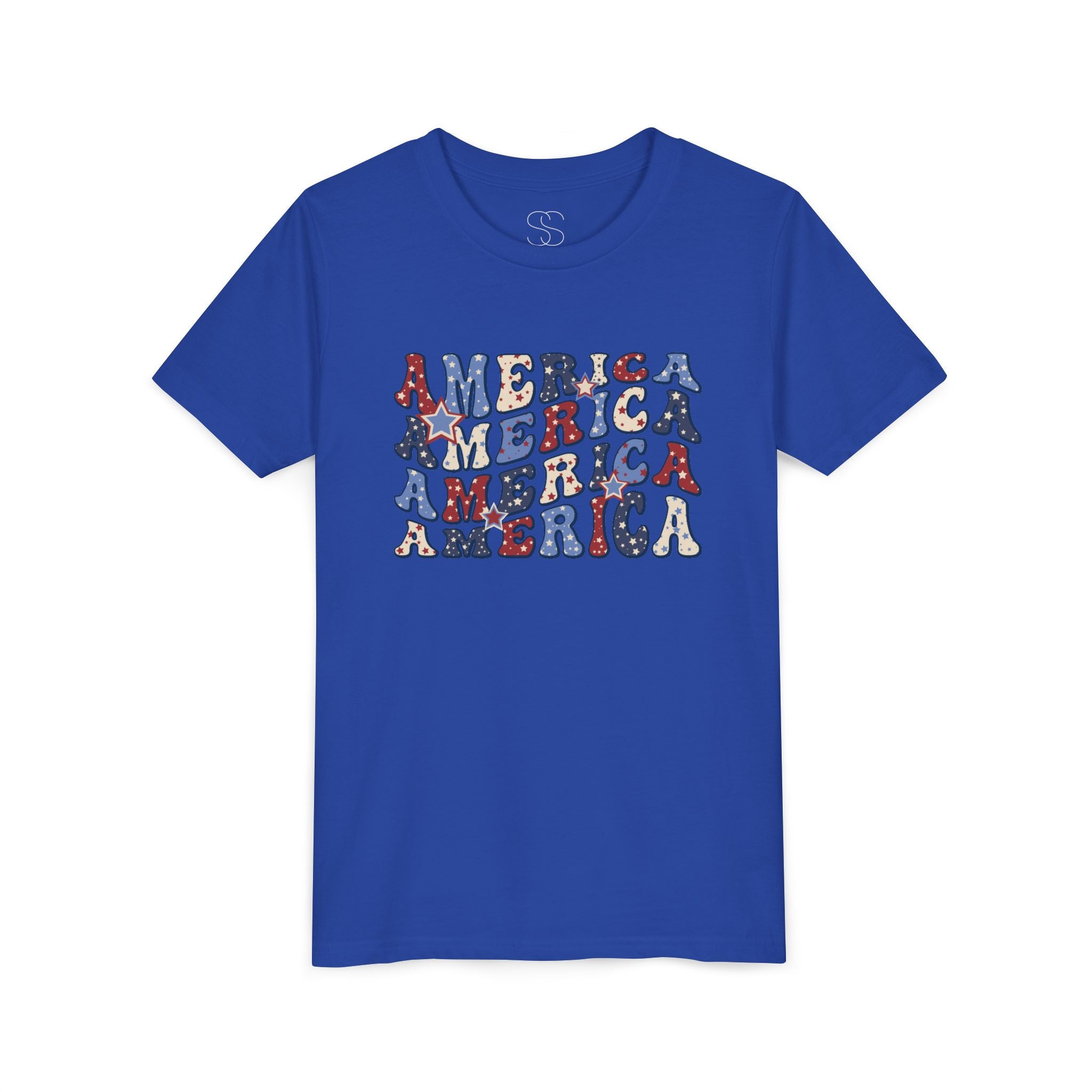 Retro 'America' Patriotic Graphic Youth T-Shirt