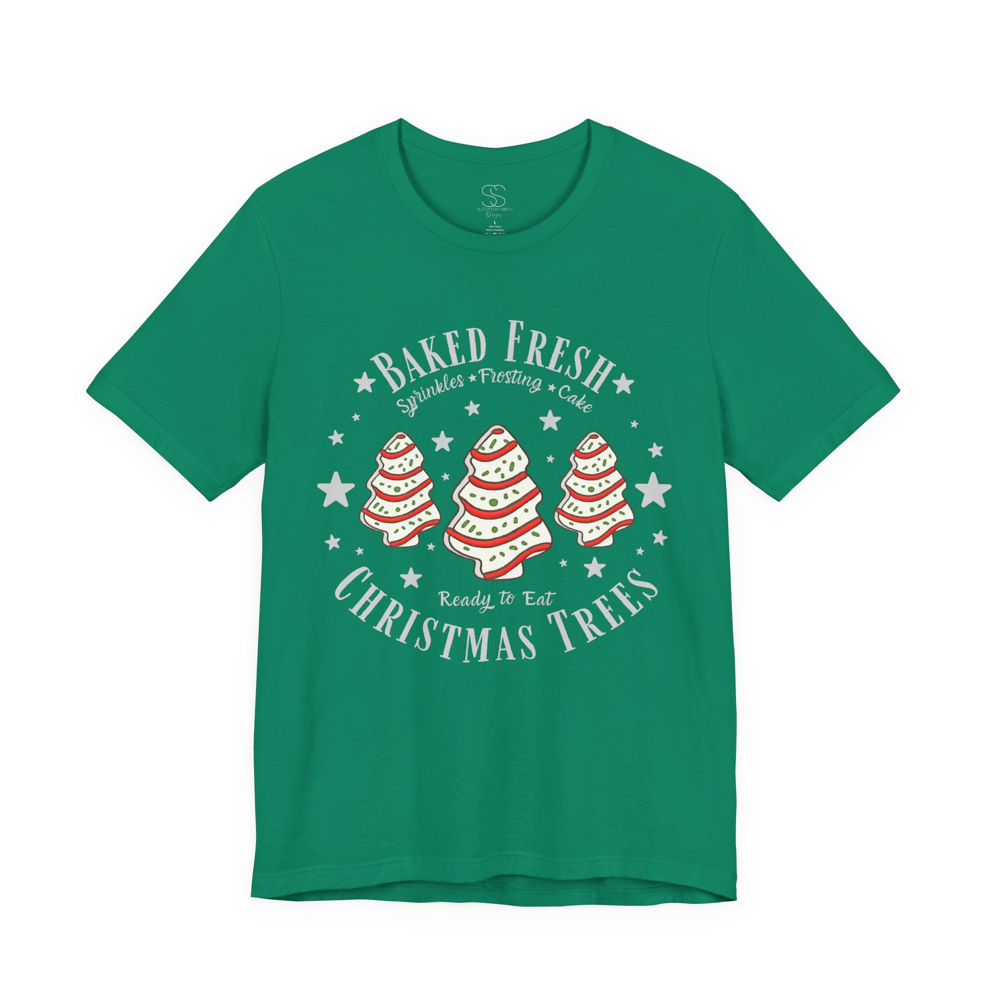 Baked Fresh Christmas Trees T-Shirt — Cute Holiday Baking Graphic Tee