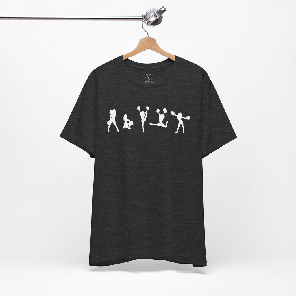 Cheer Poses T-Shirt — Cheerleading Silhouette Tee
