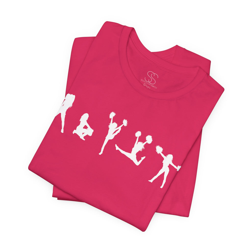Cheer Poses T-Shirt — Cheerleading Silhouette Tee