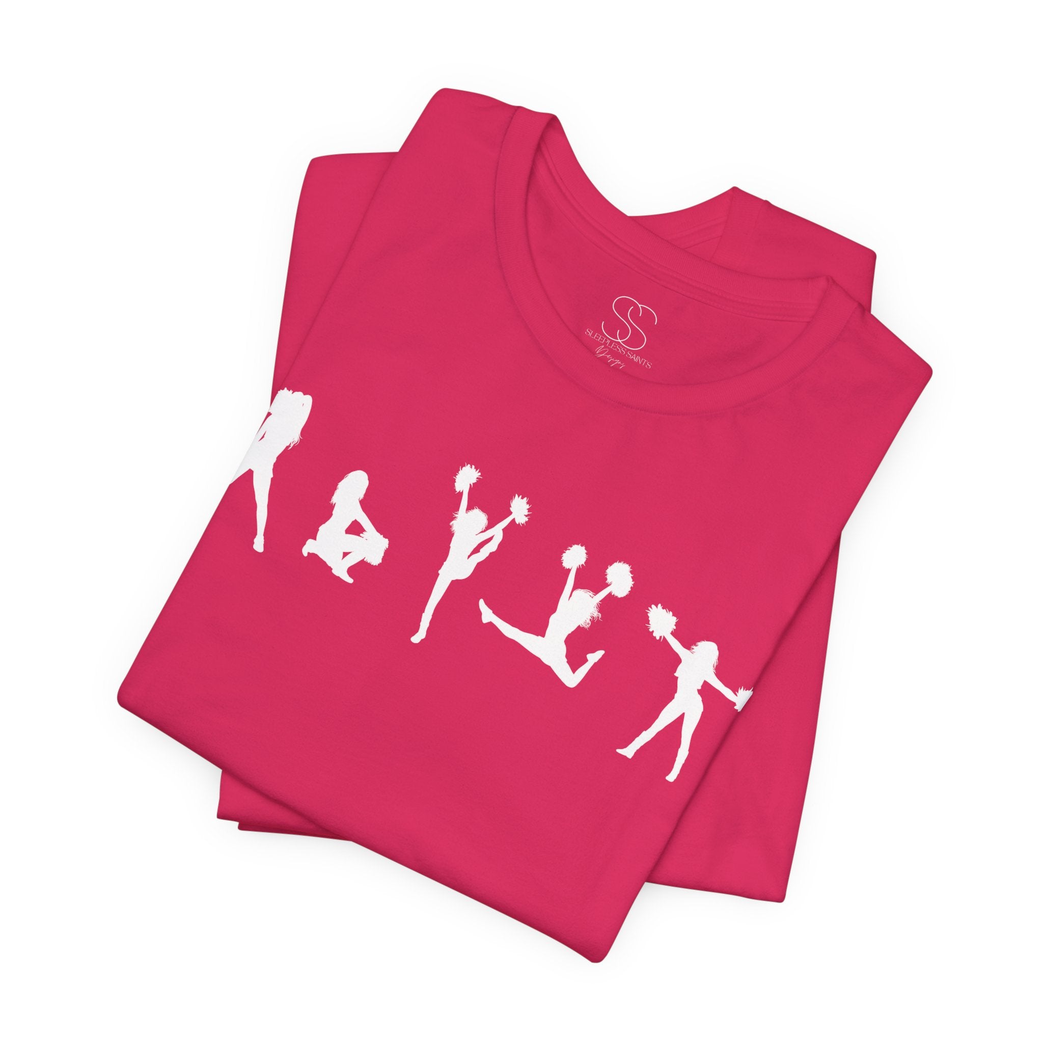 Cheer Poses T-Shirt — Cheerleading Silhouette Tee