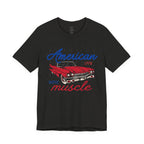 American Muscle Tee - Vintage Red Classic Car 1776 Patriotic Shirt