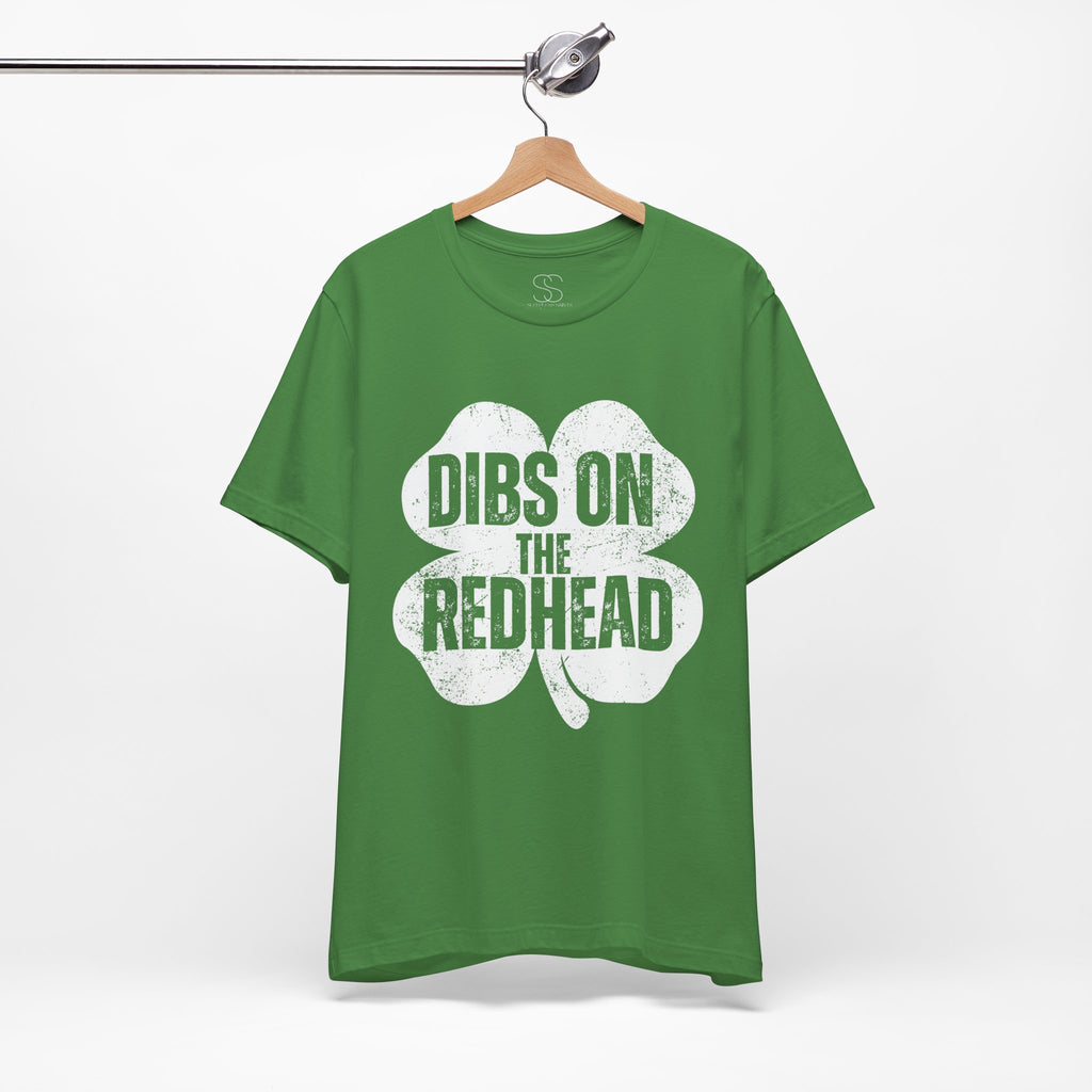 Dibs On The Redhead Shamrock T-Shirt — Funny St. Patrick’s Day Tee