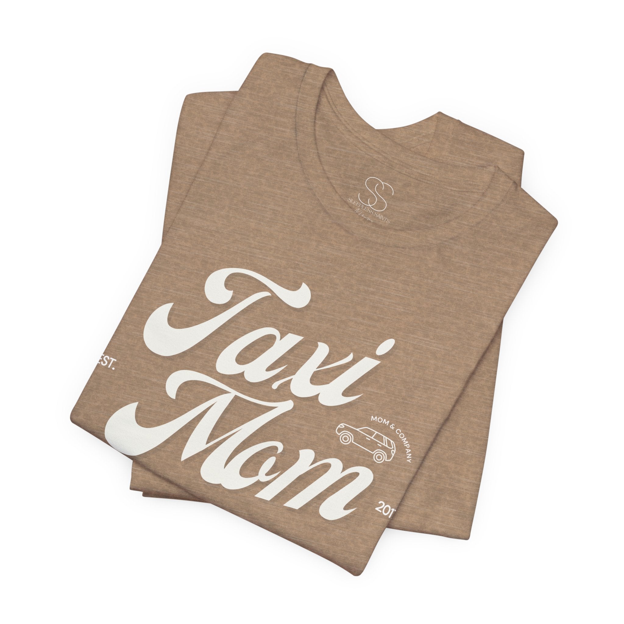 Taxi Mom T‑Shirt — Vintage Script 'Taxi Mom' Graphic Tee
