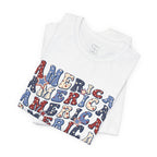 America Retro Adult T-Shirt - Vintage Patriotic 4th of July Tee