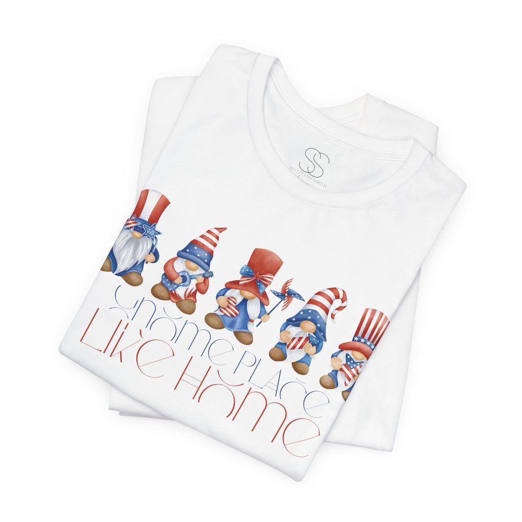 Patriotic Gnome Tee – Stars & Stripes Fourth of July T‑Shirt