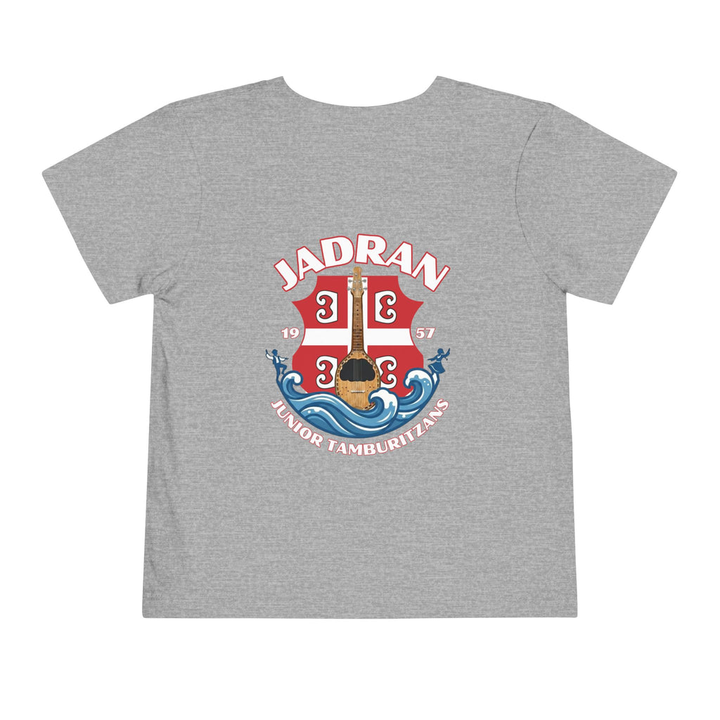 Jadran Junior Tamburitzans Toddler Tee - White and Red Lettering & Serbian Logo
