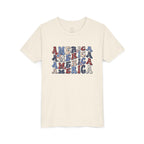 Retro 'America' Patriotic Graphic Youth T-Shirt