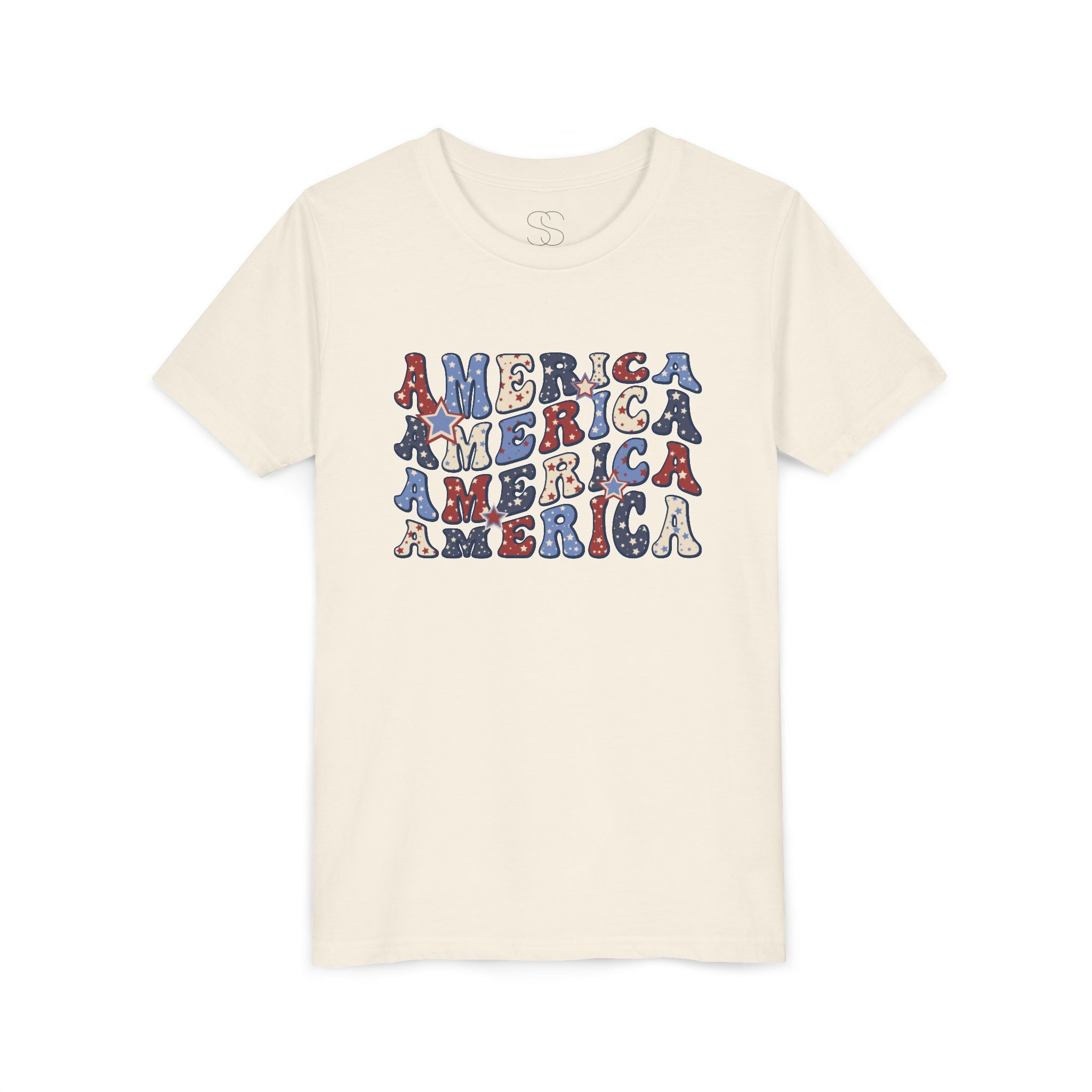 Retro 'America' Patriotic Graphic Youth T-Shirt