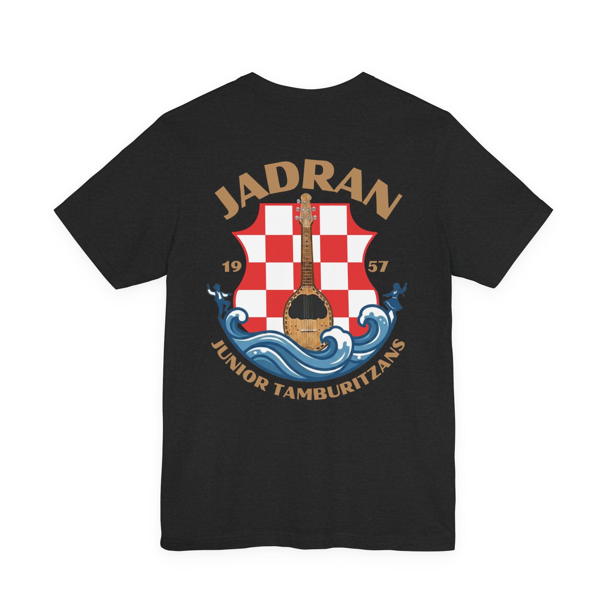 Jadran Junior Tamburitzans Adult T‑Shirt - Tan Lettering