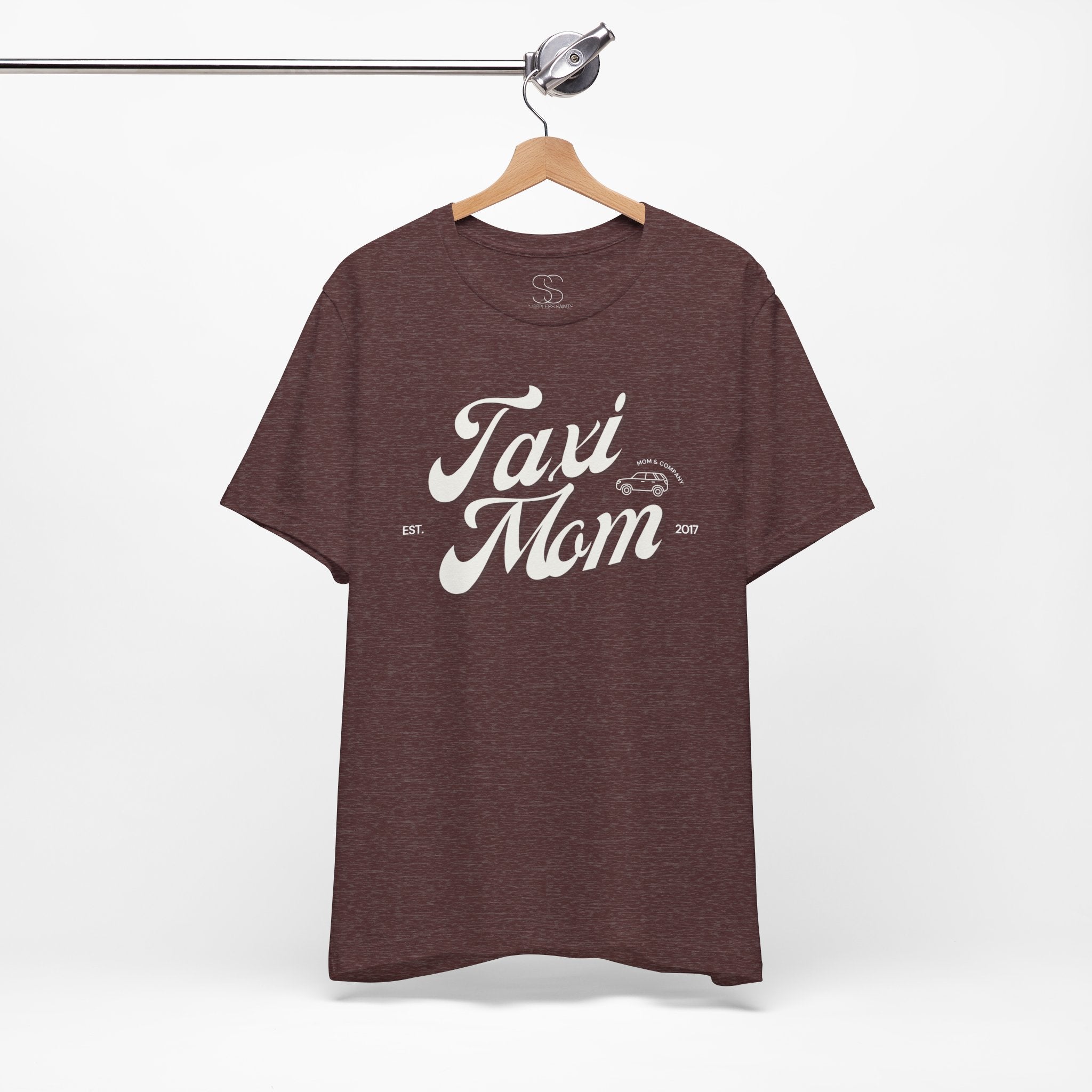 Taxi Mom T‑Shirt — Vintage Script 'Taxi Mom' Graphic Tee