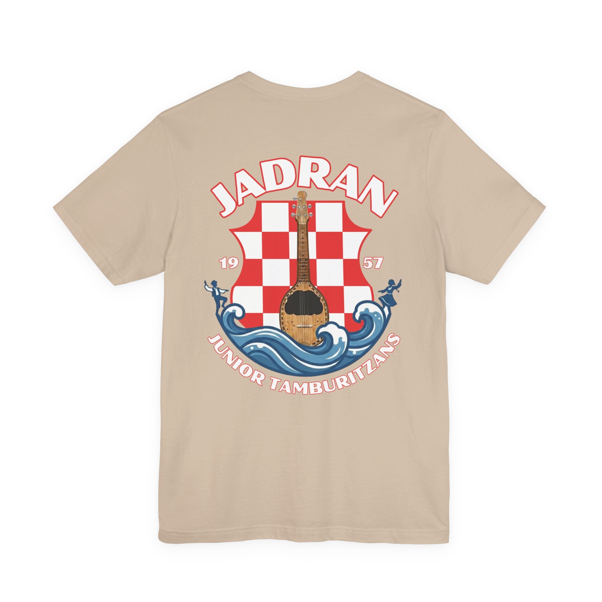Jadran Junior Tamburitzans Adult T‑Shirt - White and Red Lettering