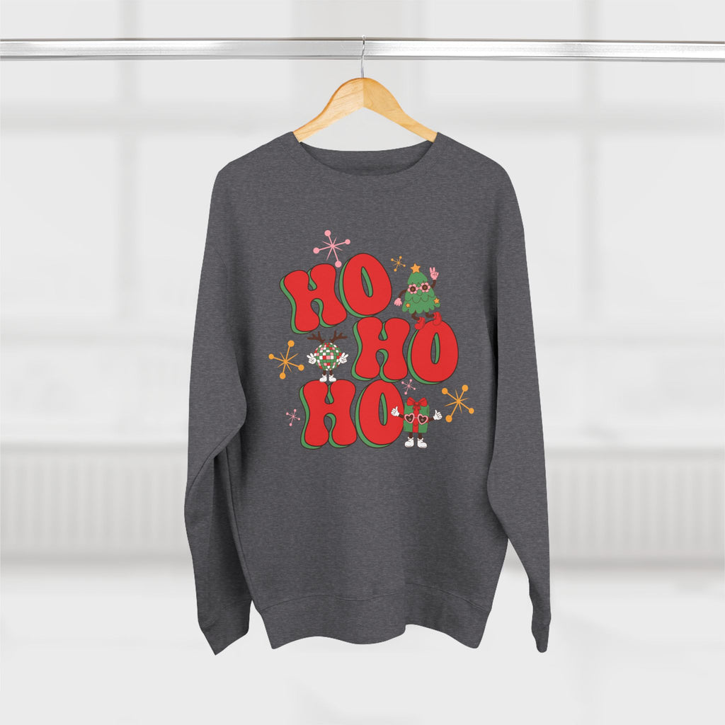 Ho Ho Ho Christmas Sweatshirt — Festive Elf & Reindeer Holiday Crewneck