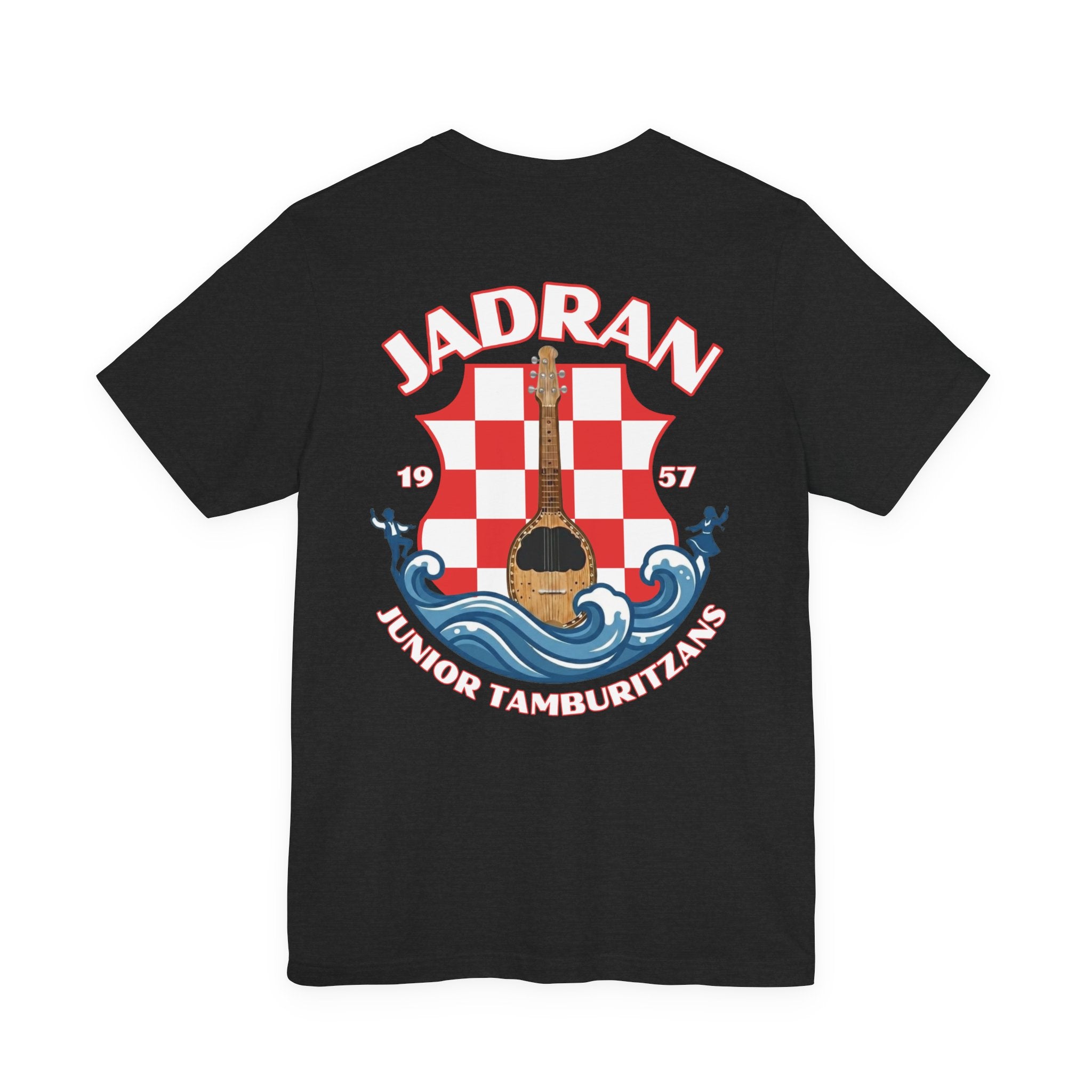 Jadran Junior Tamburitzans Adult T‑Shirt - White and Red Lettering