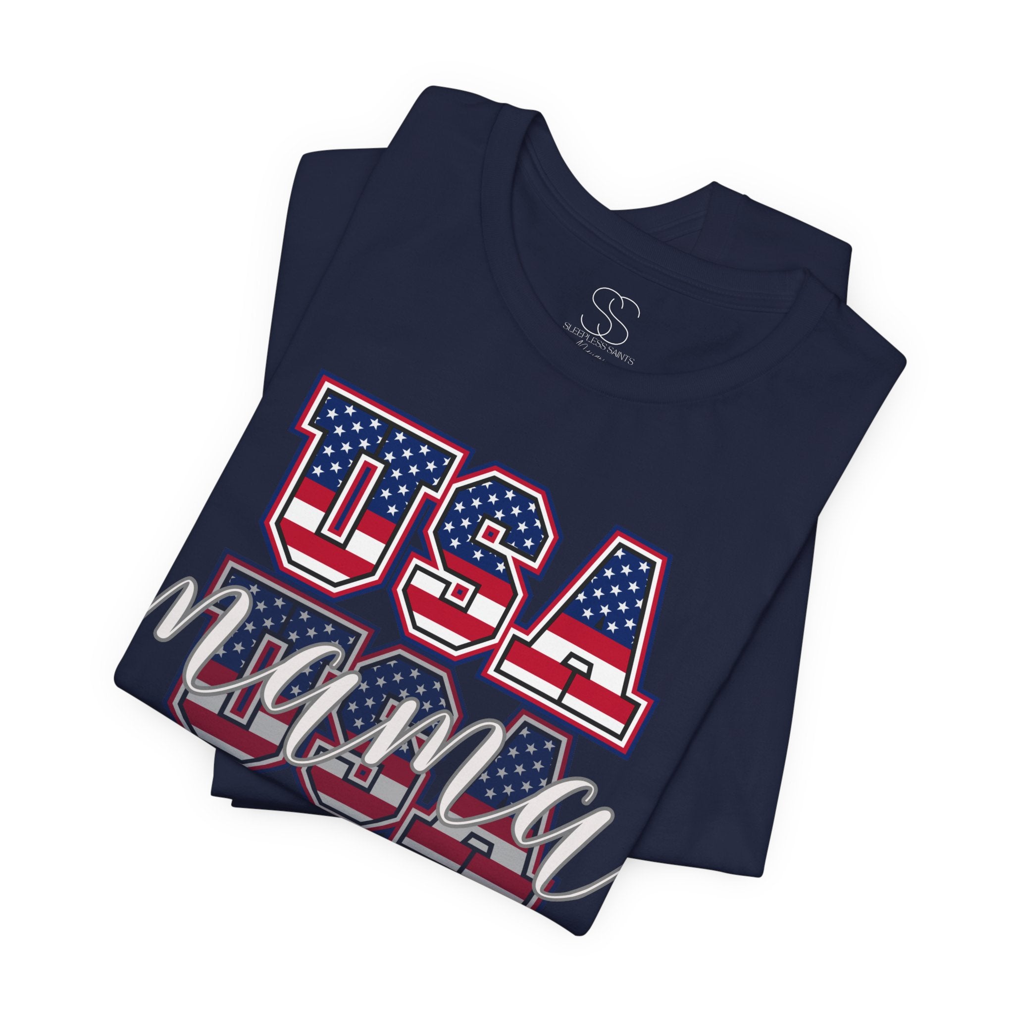 USA Mama Tee - Patriotic Fourth of July Mom Shirt