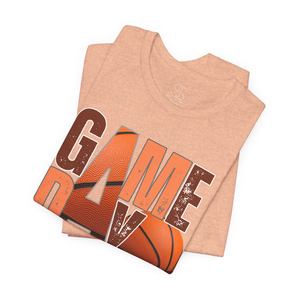 Game Day Basketball T‑Shirt — Retro Orange Basketball Graphic Tee