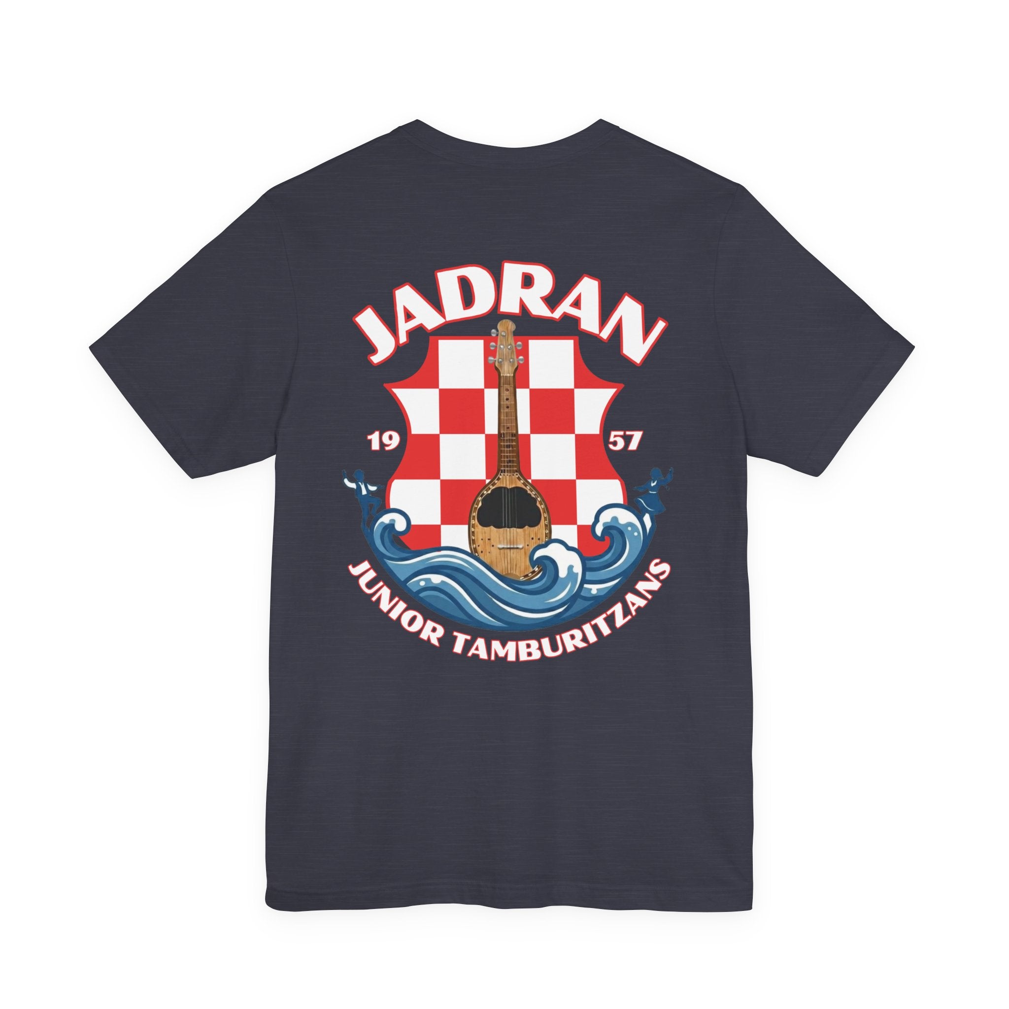 Jadran Junior Tamburitzans Adult T‑Shirt - White and Red Lettering