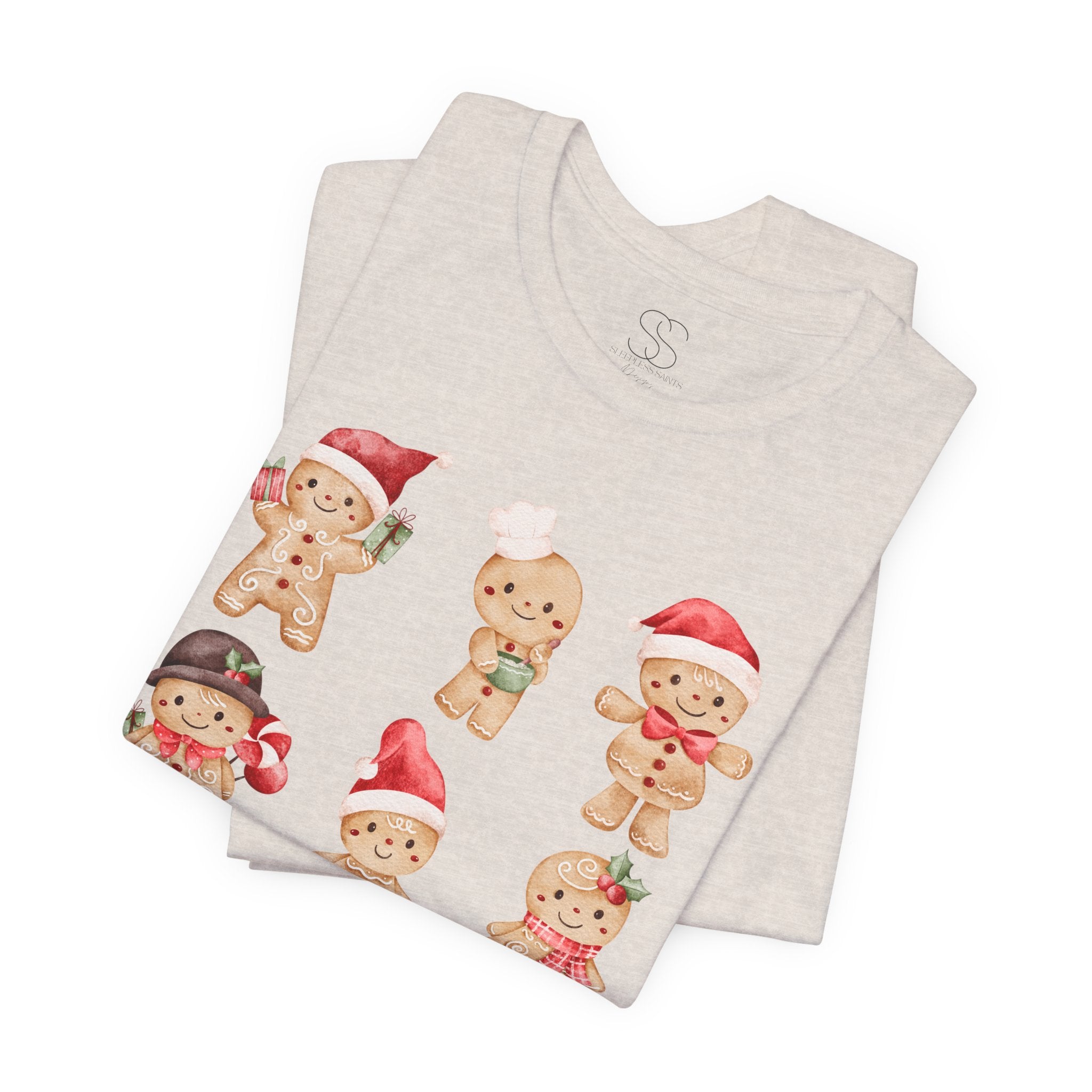 Christmas Gingerbread Characters Tee – Cute Holiday Cookie Shirt