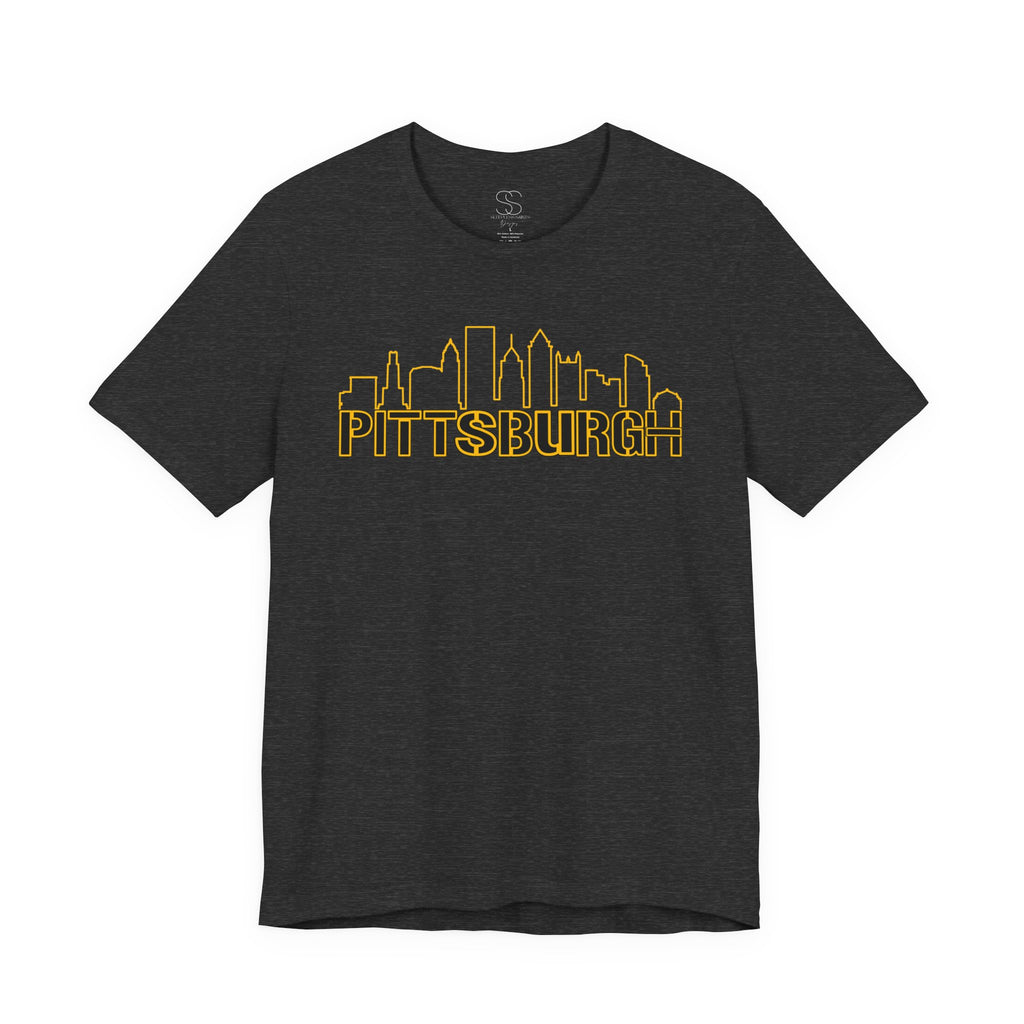 Pittsburgh Skyline T-Shirt — Gold City Outline Tee