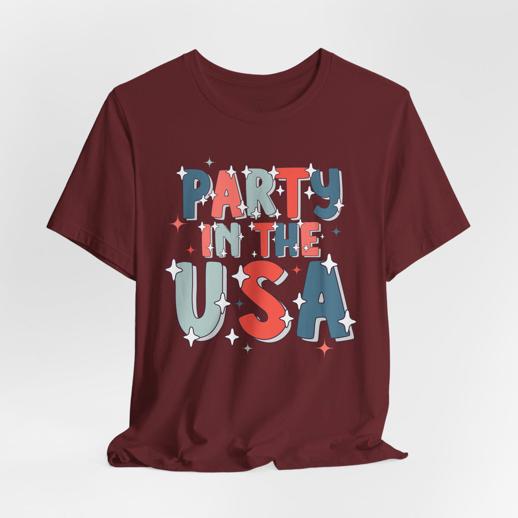 Party in the USA T-Shirt - Patriotic Fourth of July Graphic Tee