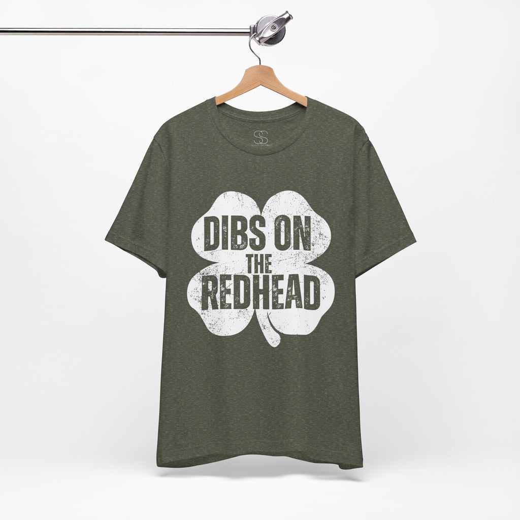 Dibs On The Redhead Shamrock T-Shirt — Funny St. Patrick’s Day Tee