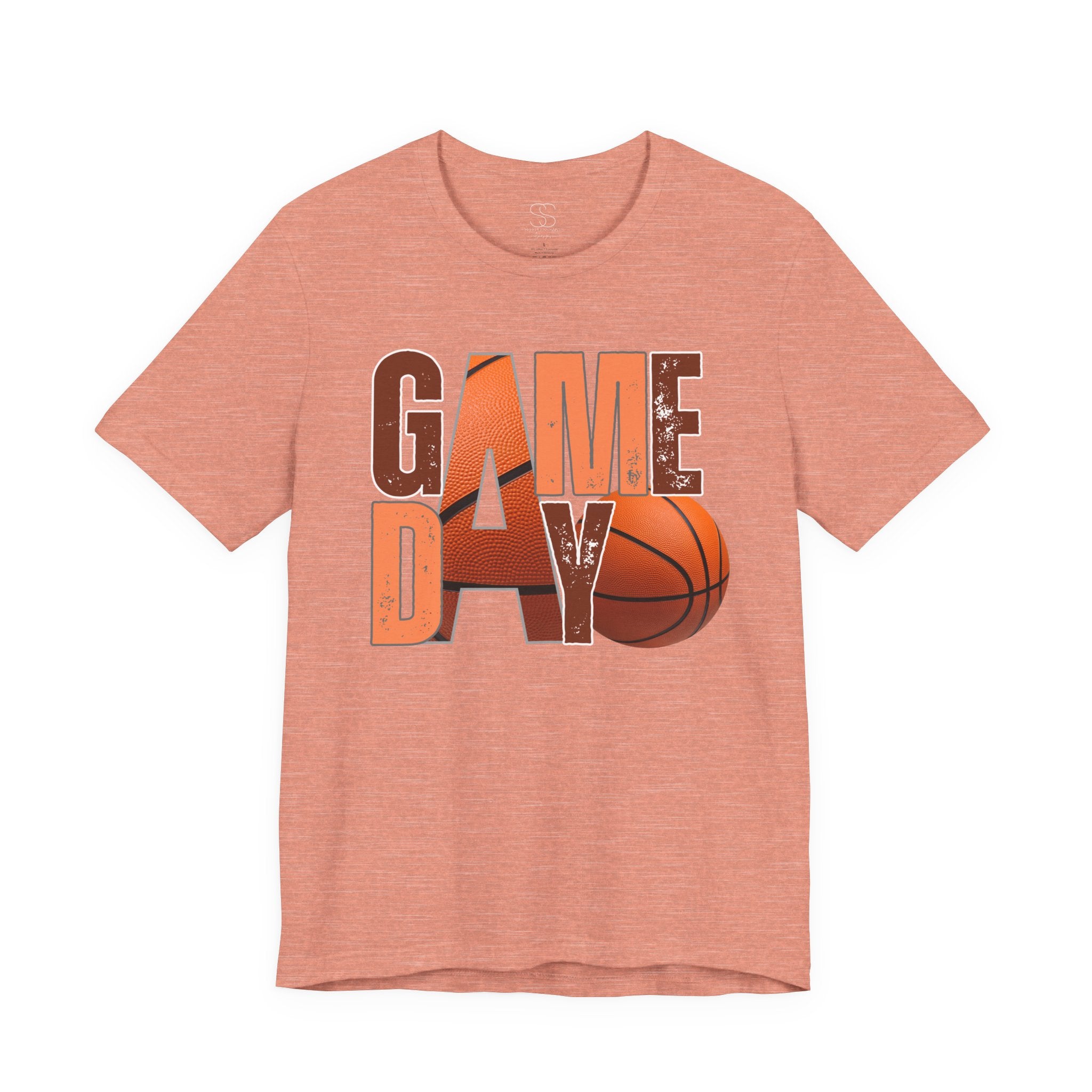 Game Day Basketball T‑Shirt — Retro Orange Basketball Graphic Tee