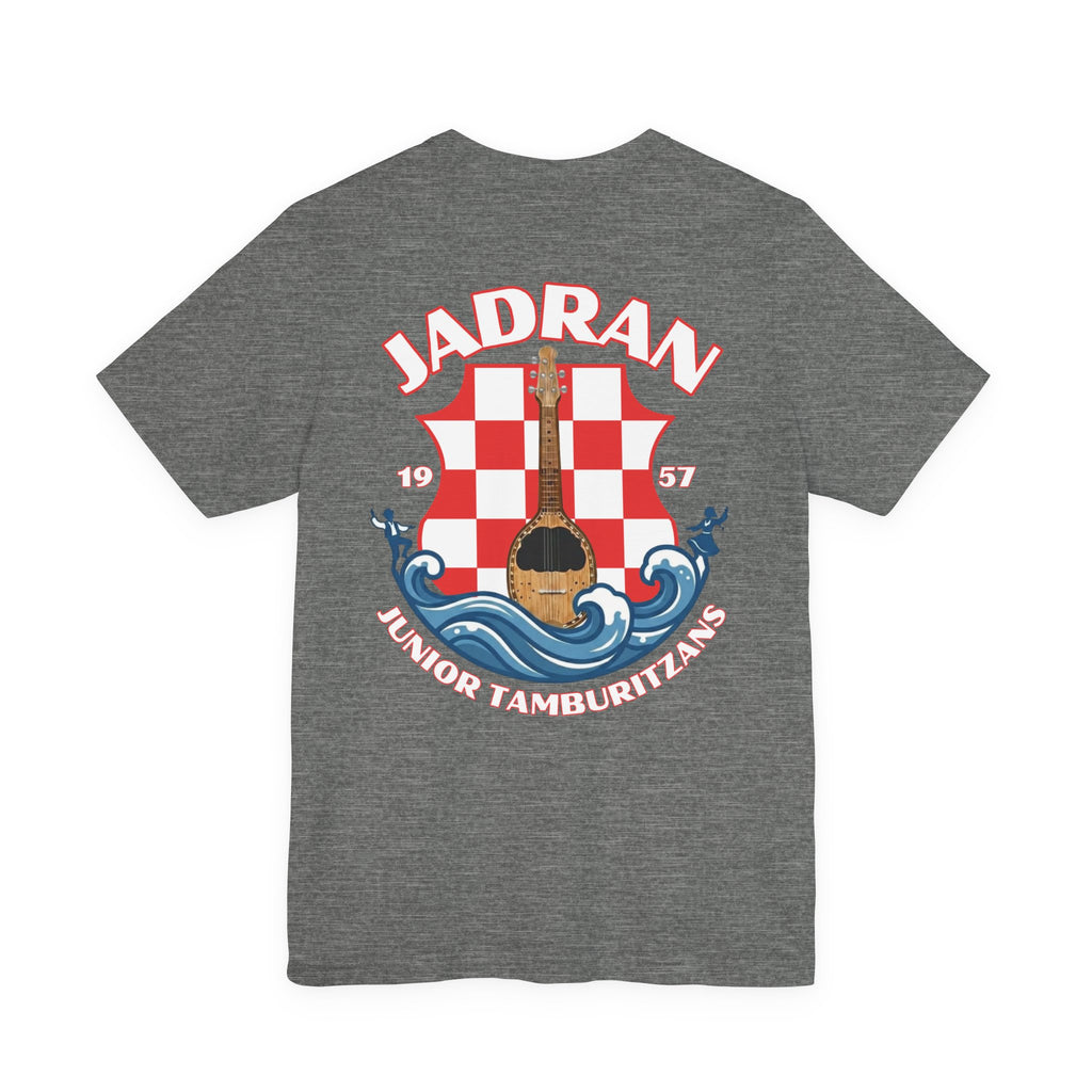 Jadran Junior Tamburitzans Adult T‑Shirt - White and Red Lettering