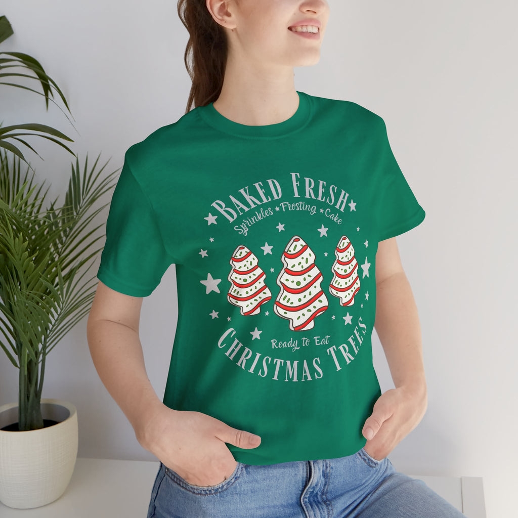 Baked Fresh Christmas Trees T-Shirt — Cute Holiday Baking Graphic Tee