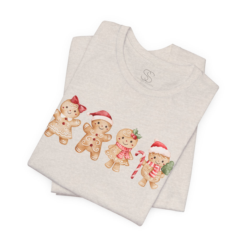 Cute Gingerbread Friends Christmas Tee — Holiday Cookie Crew T-Shirt