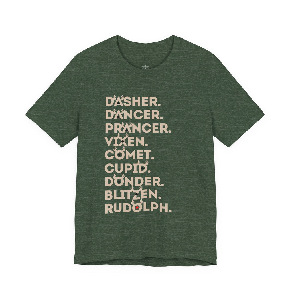 Christmas Reindeer Names Tee