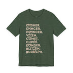 Christmas Reindeer Names Tee