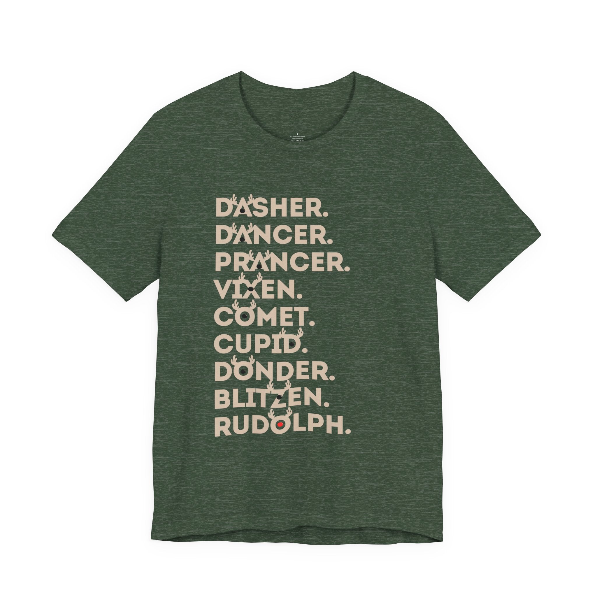 Christmas Reindeer Names Tee