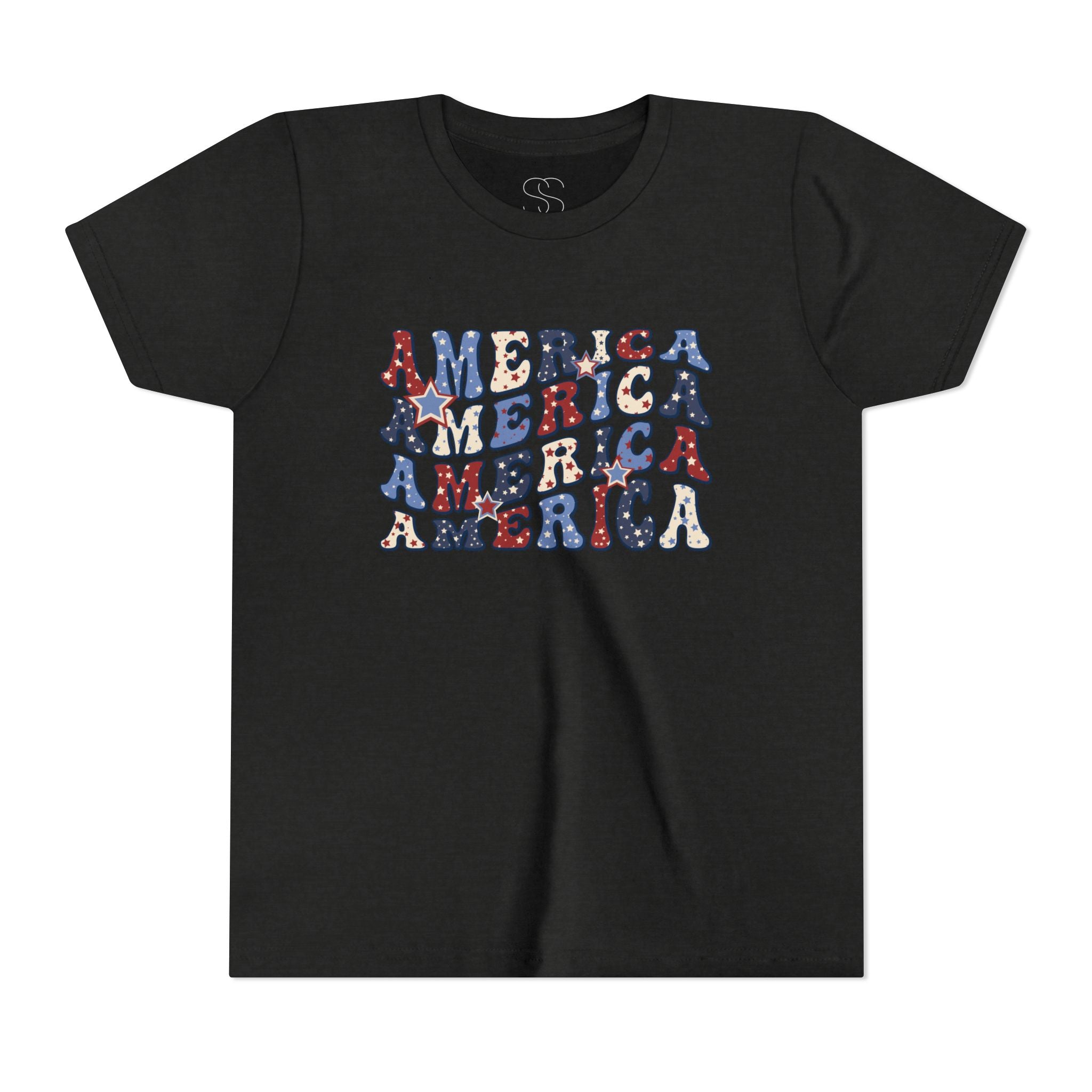 Retro 'America' Patriotic Graphic Youth T-Shirt