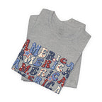 America Retro Adult T-Shirt - Vintage Patriotic 4th of July Tee