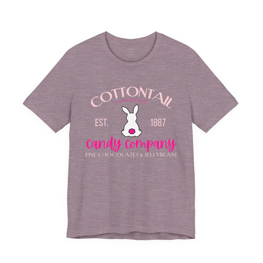 Cottontail Candy Company Tee – Cute Bunny Vintage Candy Shop Shirt