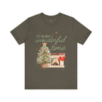 It's the Most Wonderful Time Christmas T-Shirt — Holiday Tree & Fireplace Tee