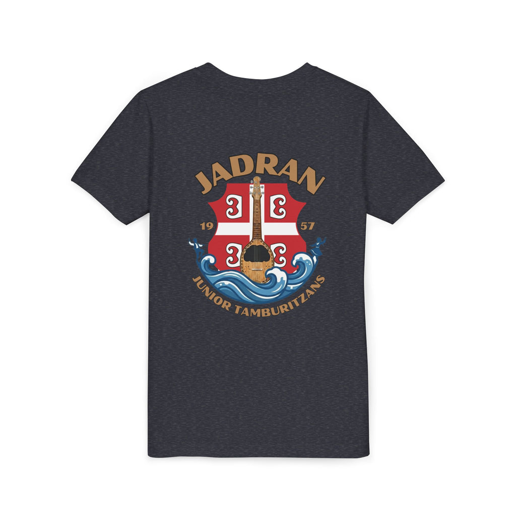 Jadran Junior Tamburitzans Kid Shirt - Tan Lettering & Serbian