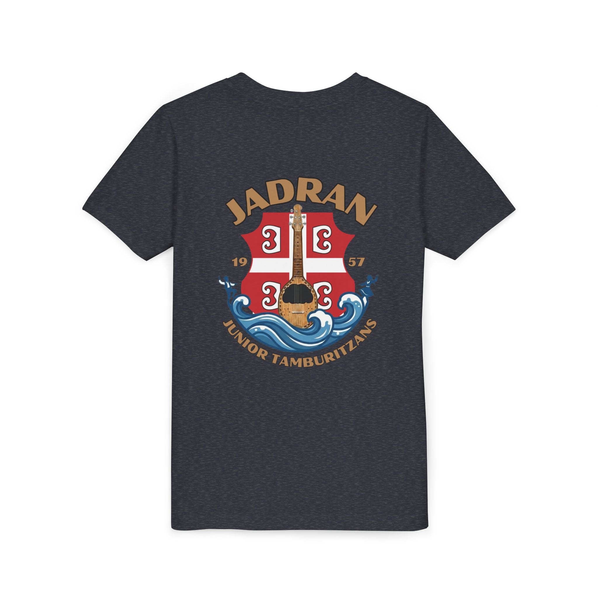 Jadran Junior Tamburitzans Kid Shirt - Tan Lettering & Serbian
