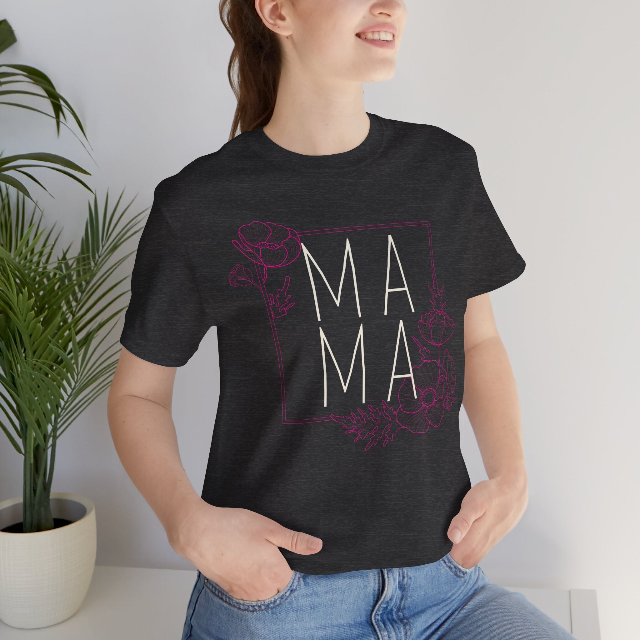 Mama Floral Tee — Modern Minimalist Mother Shirt