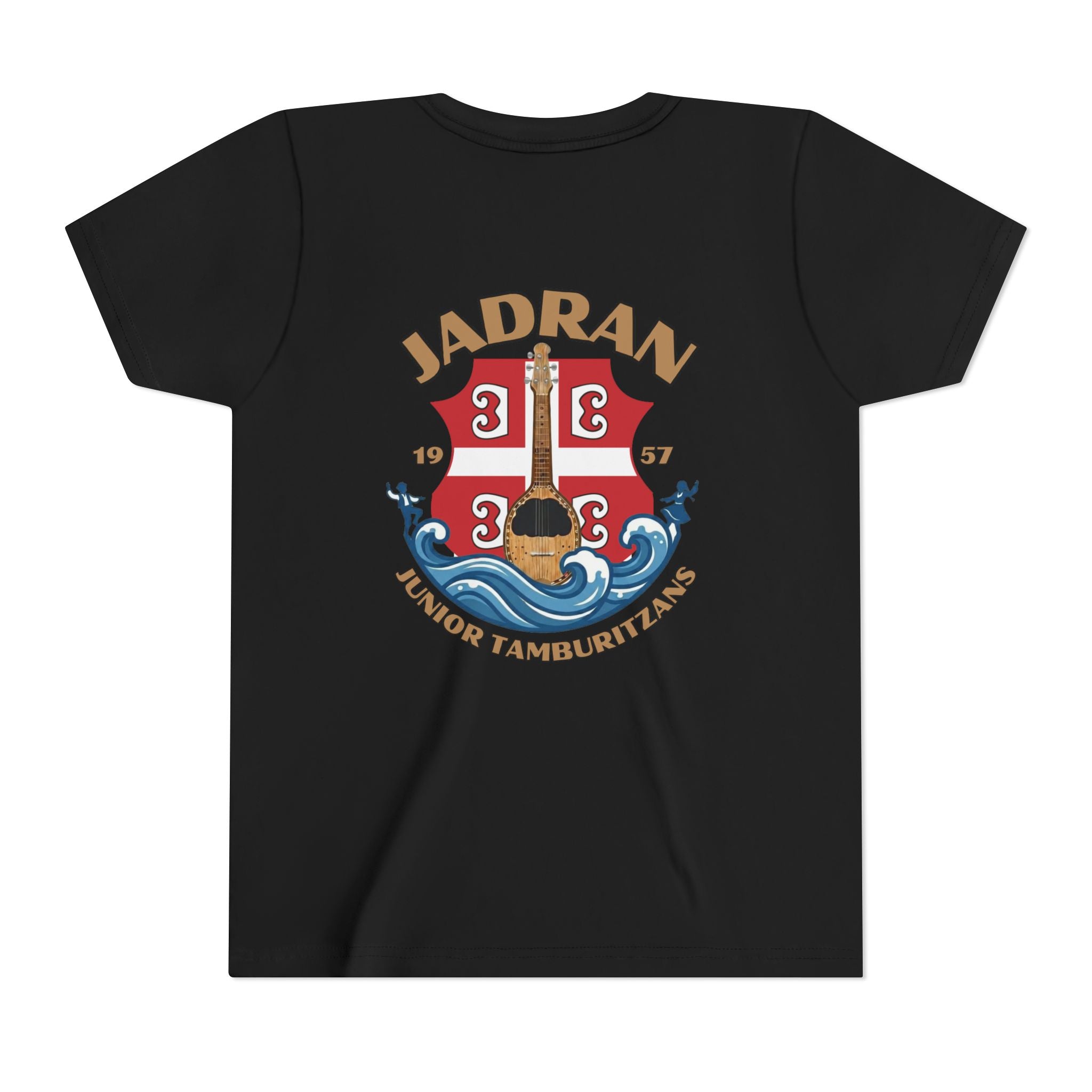 Jadran Junior Tamburitzans Kid Shirt - Tan Lettering & Serbian