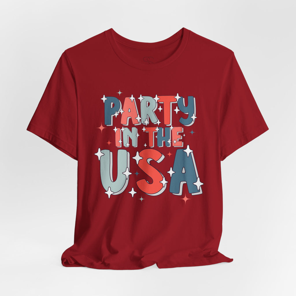 Party in the USA T-Shirt - Patriotic Fourth of July Graphic Tee